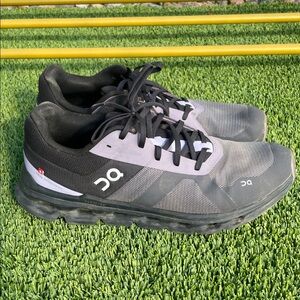 On Running Men's Black and Gray Athletic Shoes